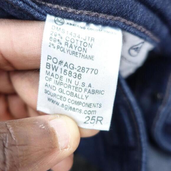 AG Adriano Goldschmied Jeans Women's 25 Blue Denim Mid-Rise Cigarette‎ Zip Fly - Picture 8 of 9